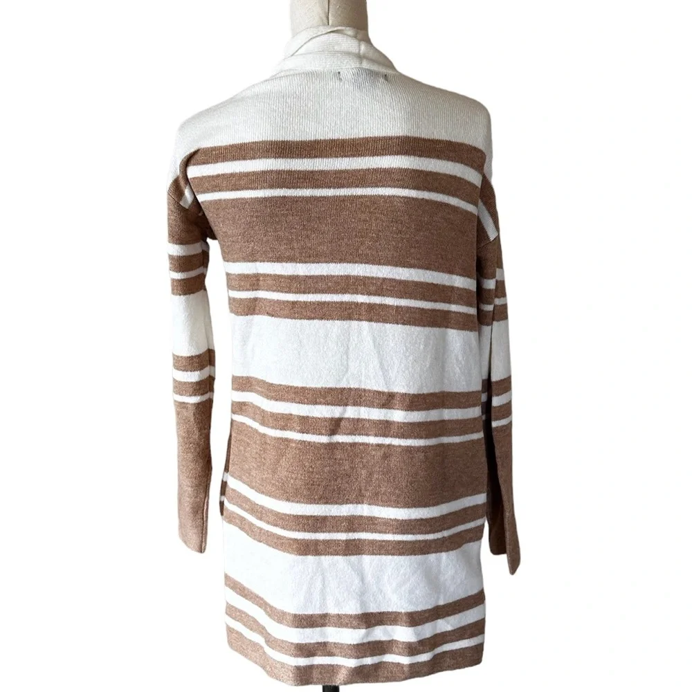 NWOT BANANA REPUBLIC Striped Relax Fit Open Front Cardigan Pockets